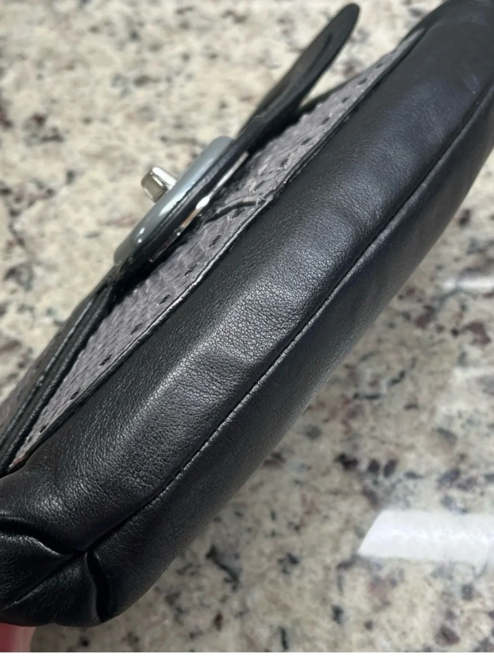 Coach Pinnacle Embossed Python Exotic Color Block Clutch/Wristlet EUC